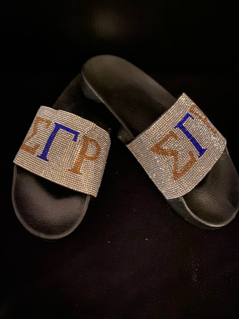 SGR - Gold/Black Rhinestone Slides – Nana Hook