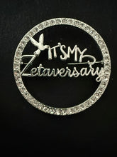 Load image into Gallery viewer, Zetaversary Lapel Pin - Clear Crystal Rhinestone
