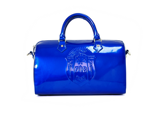 Royal Blue Embossed Shield Bag