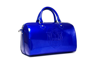 Royal Blue Embossed Shield Bag