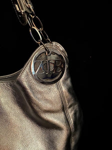 Silver Hobo Bag (Real Leather)